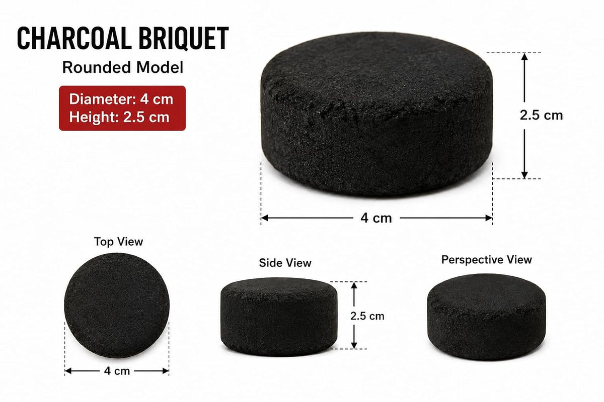 Karbix Premium Charcoal Briquettes – Coconut Shell Rounded Disc
